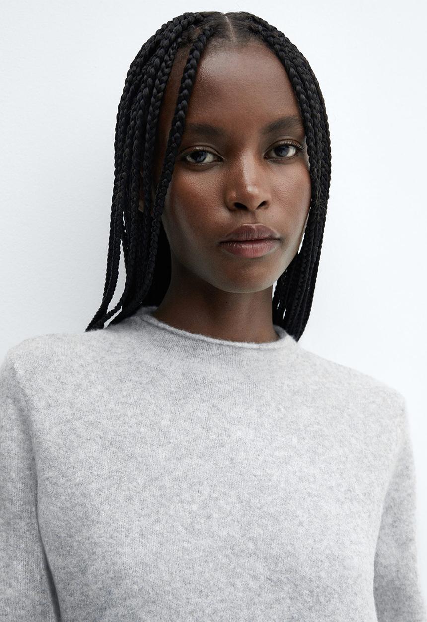 MANGO - Dress Seeds - Light Pastel Grey