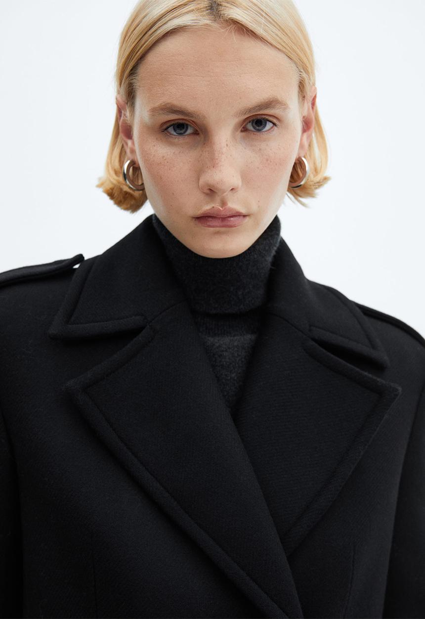 MANGO - Coat Milions - Black