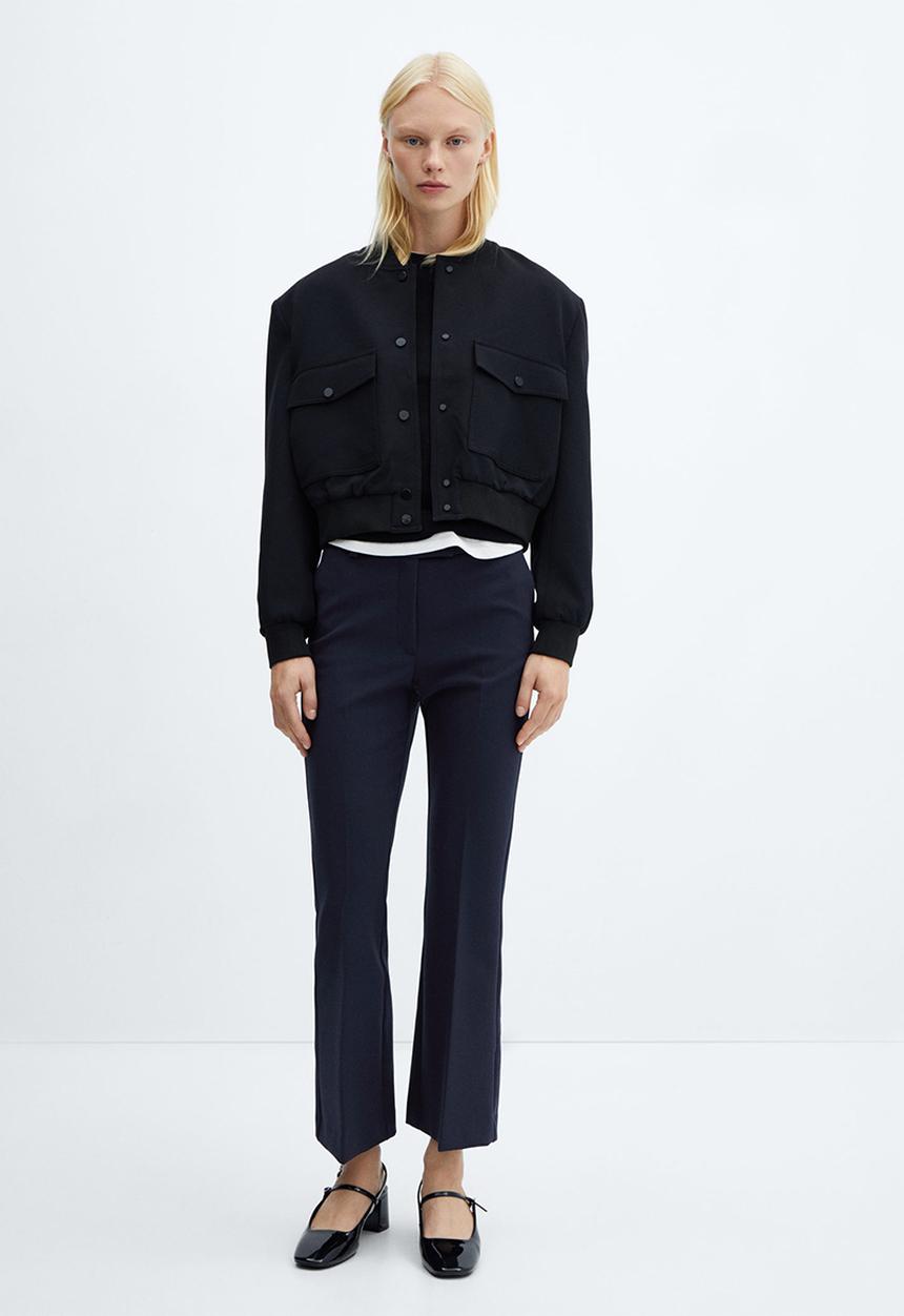 MANGO - Trousers flan - navy