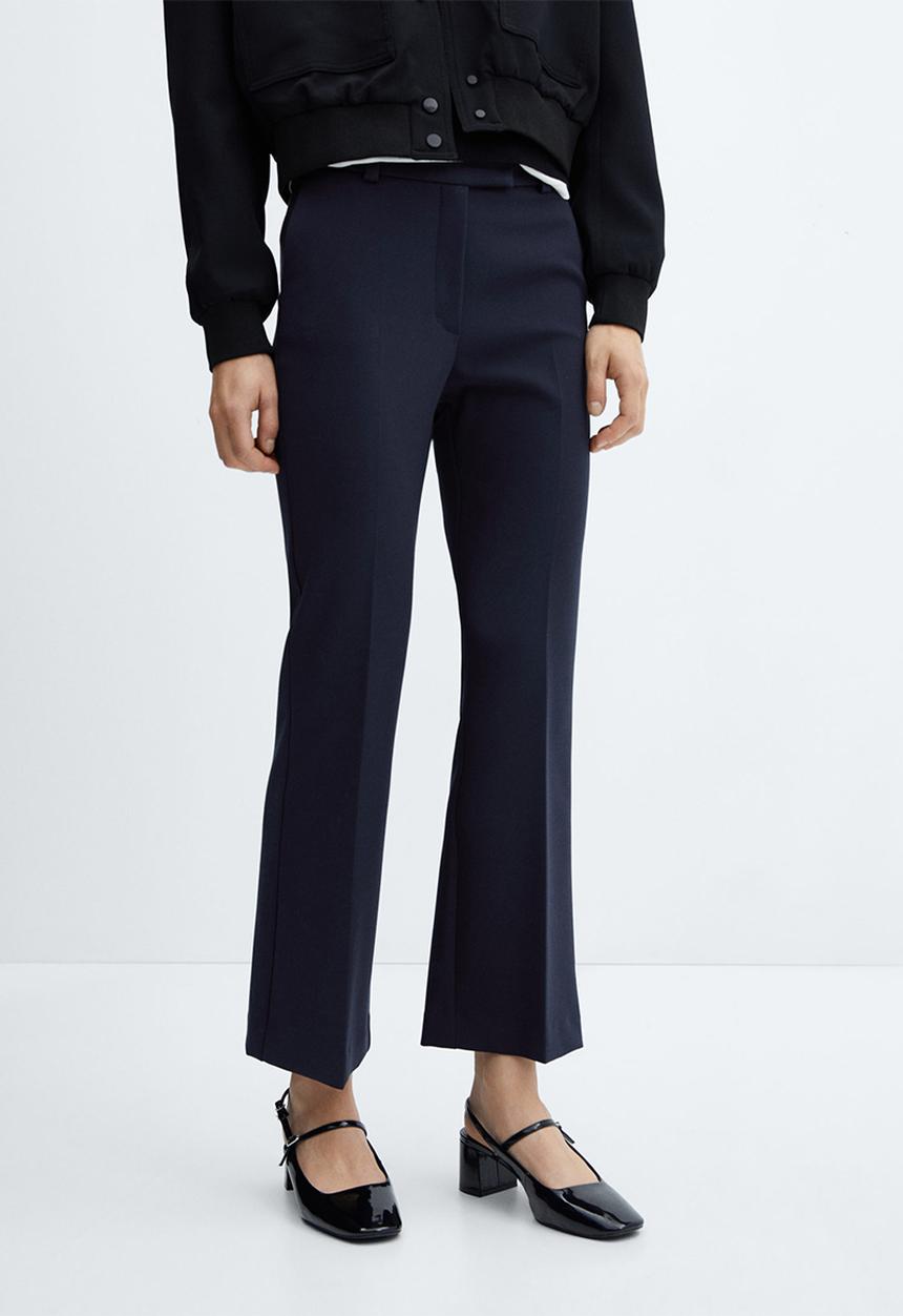 MANGO - Trousers flan - navy