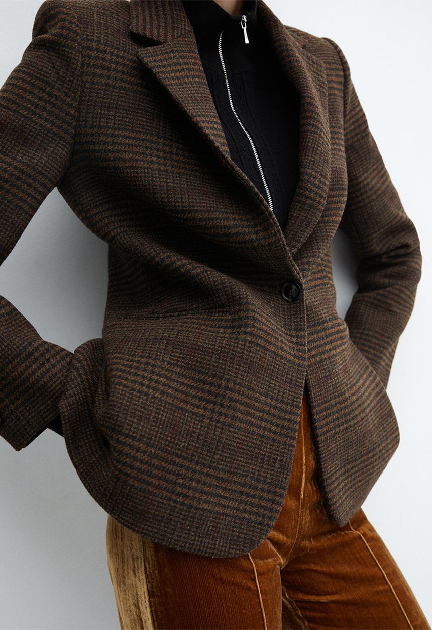 MANGO - Blazer Bruna - Brown