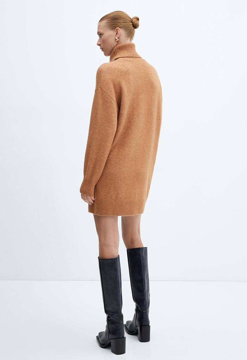 MANGO - Dress Taldora - Mid-Beige