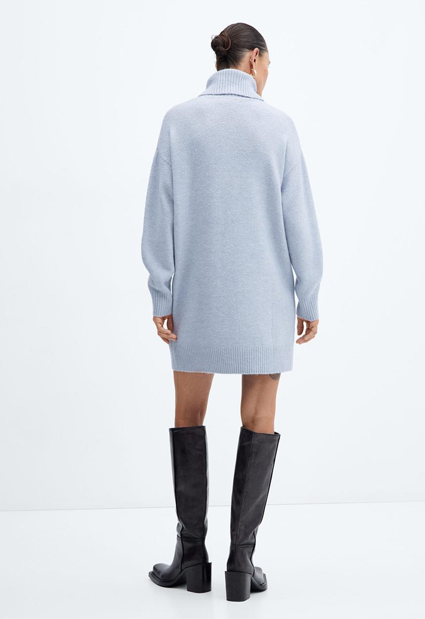 MANGO - Dress Taldora - Mid-Blue