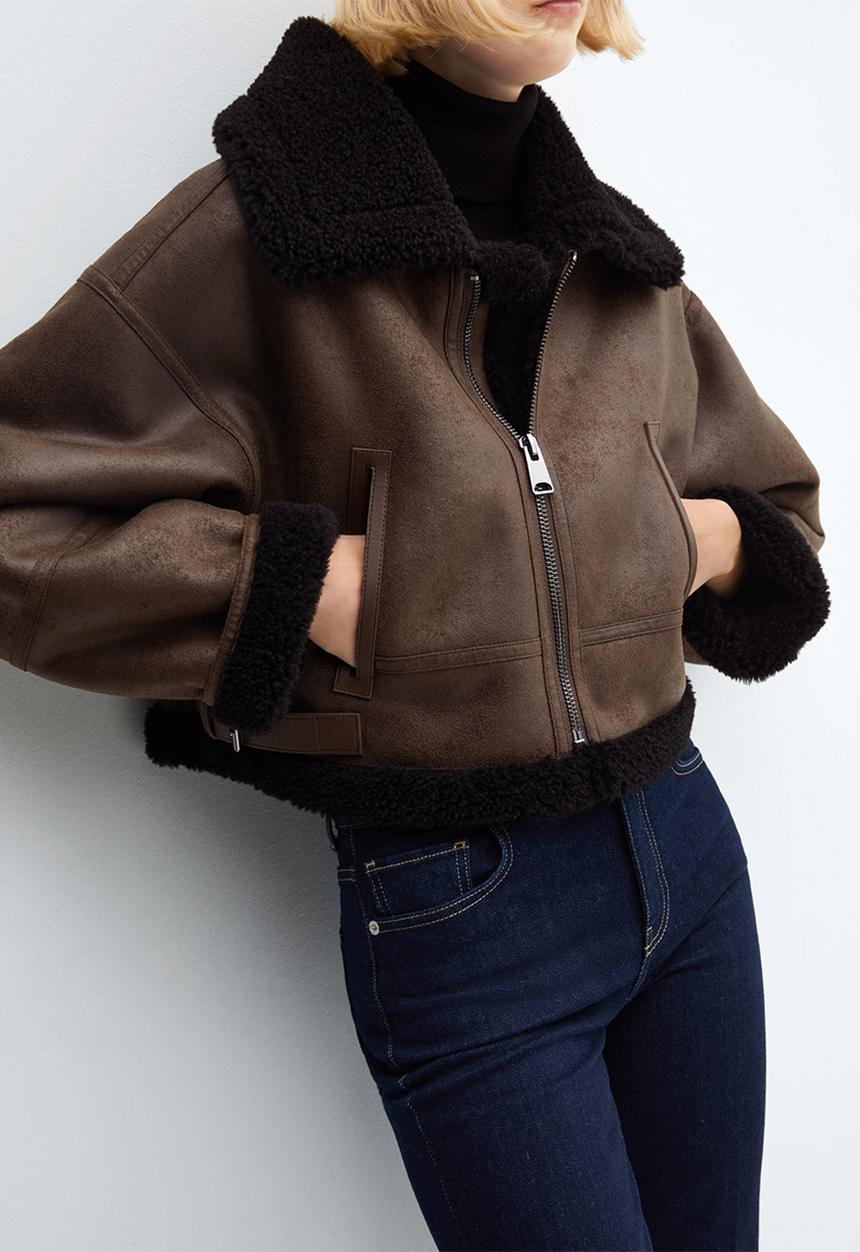 MANGO - Jacket Bikini - Brown