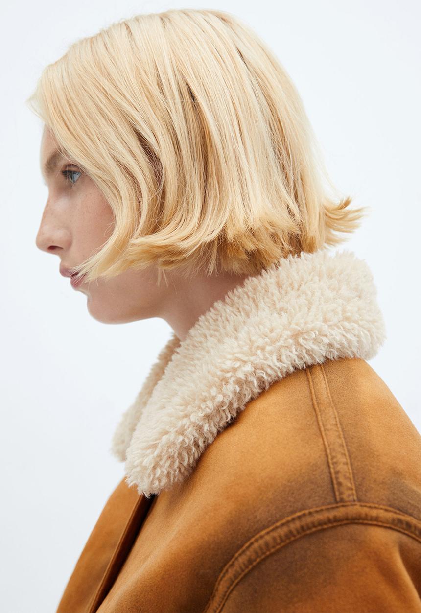 MANGO - Jacket Aviator - Mid-Beige