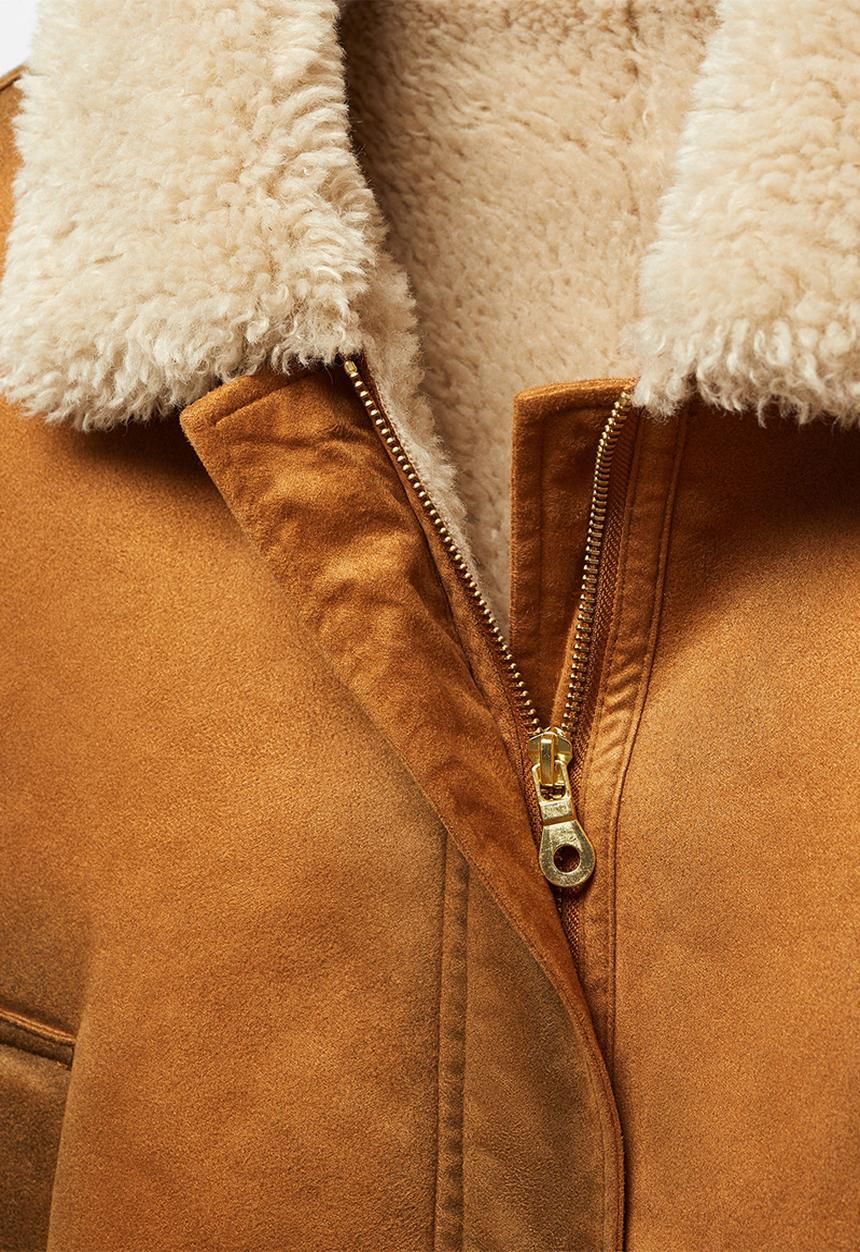 MANGO - Jacket Aviator - Mid-Beige