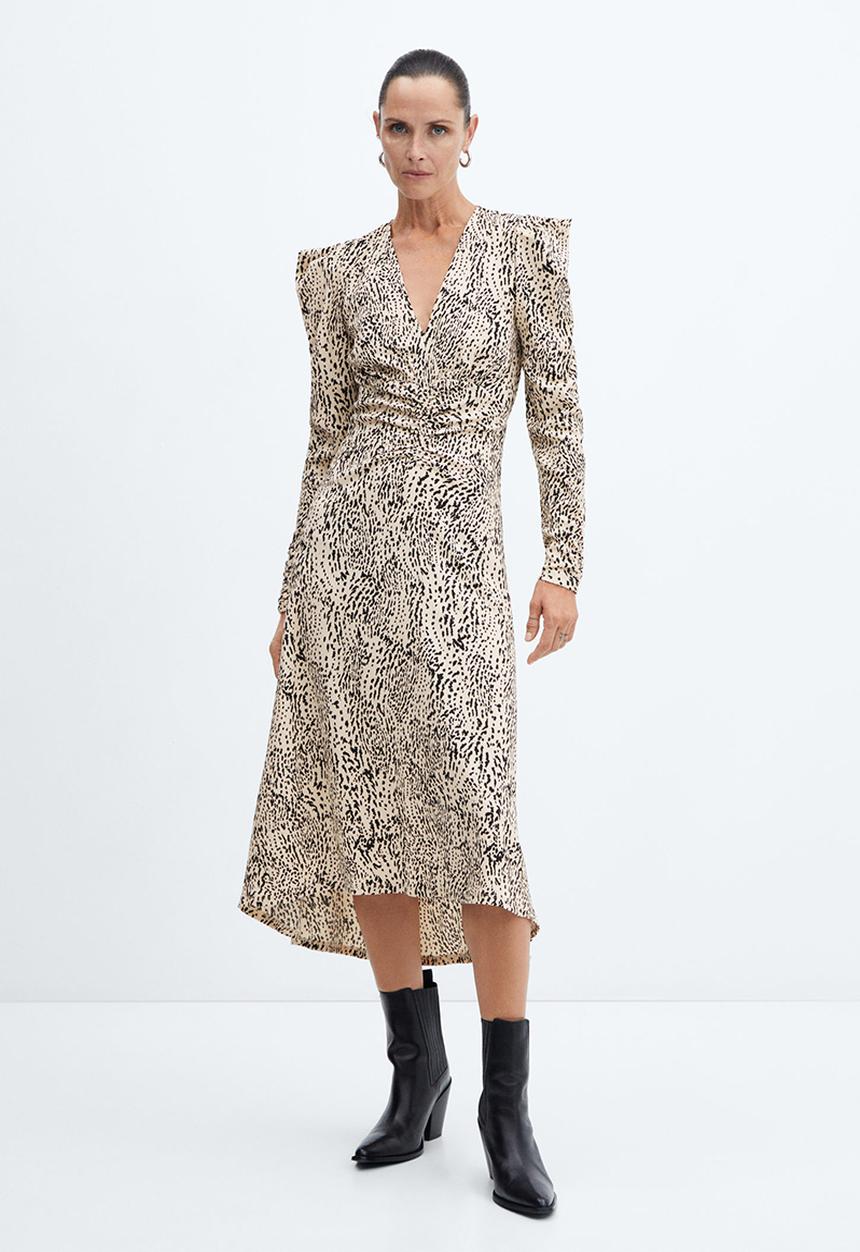 MANGO - Dress Sienno - Light Beige