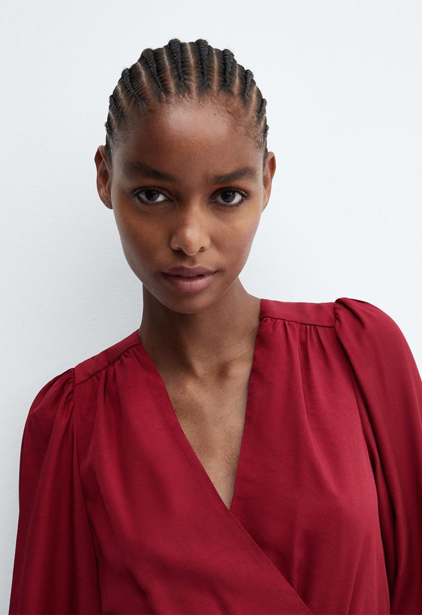 MANGO - Dress Lion - Dark Red