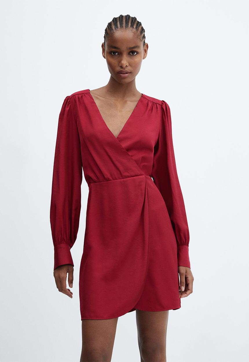 MANGO - Dress Lion - Dark Red