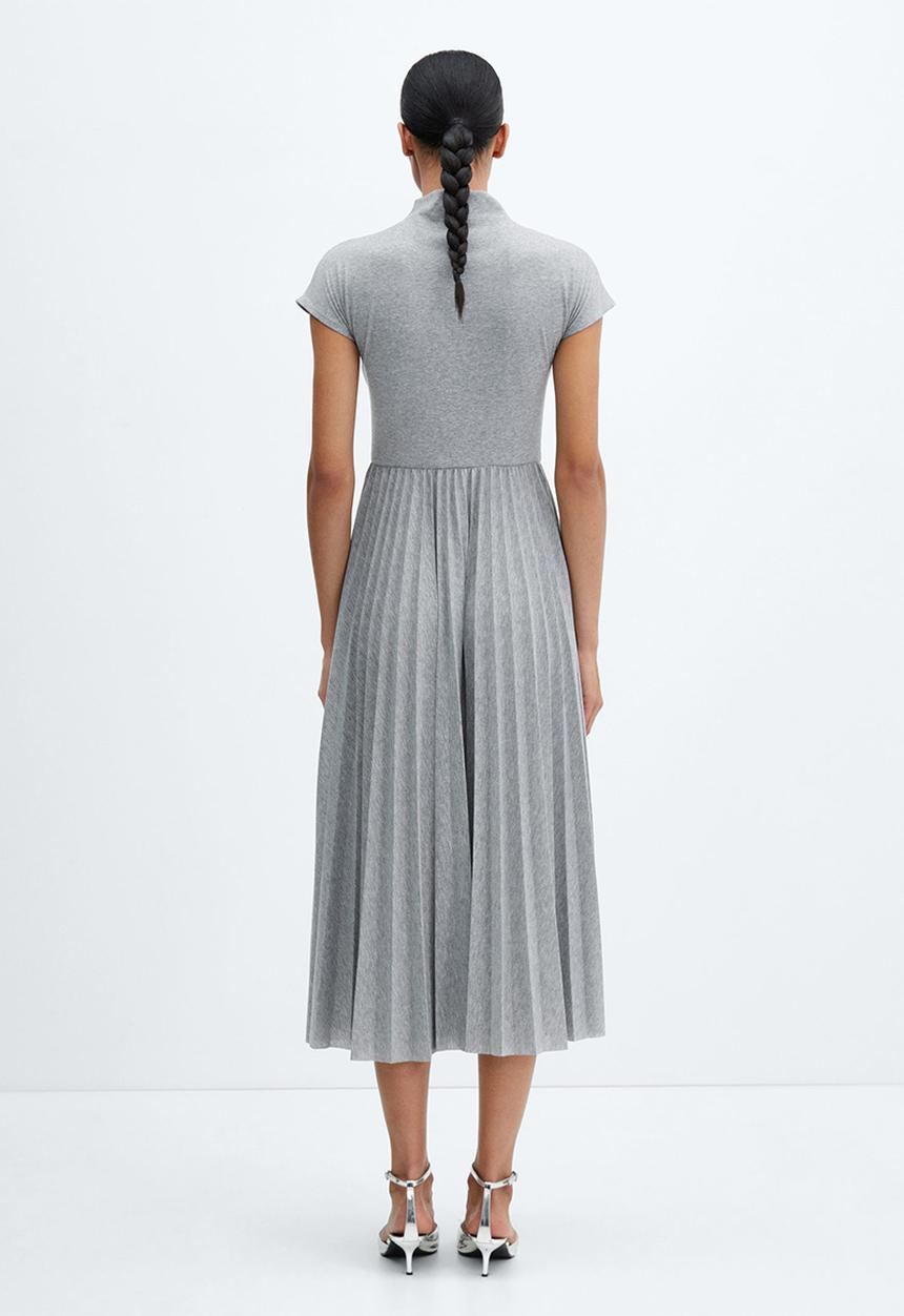 MANGO - Dress Latte-A - Light Pastel Grey