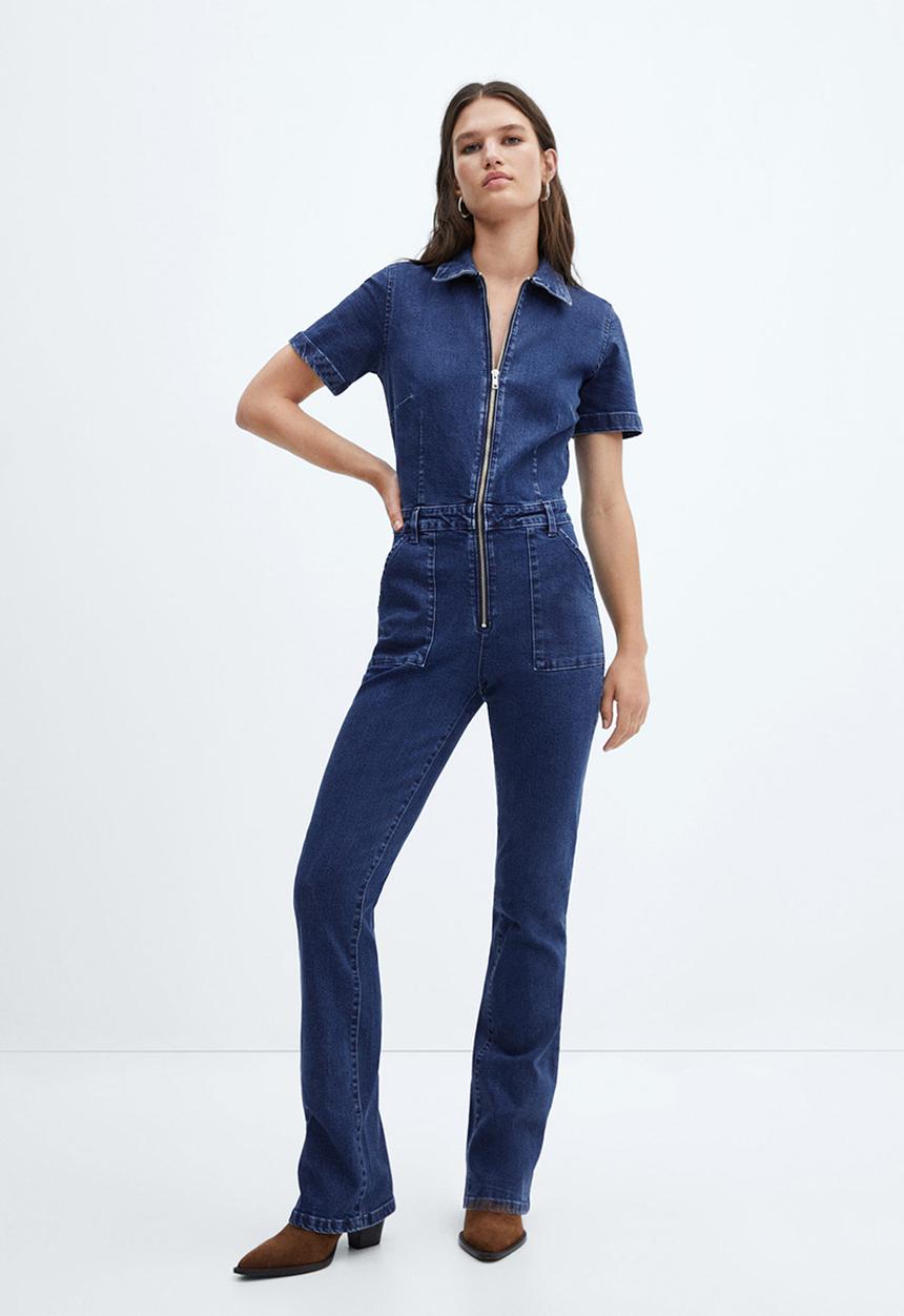 MANGO - One-Piece Suit Iggy - Open Blue