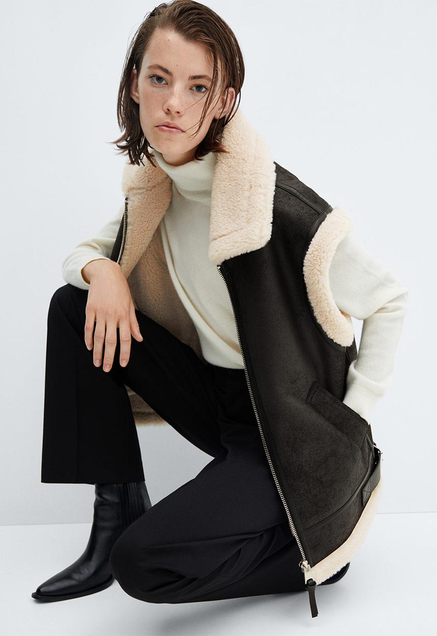 MANGO - Waistcoat Harriet - Black