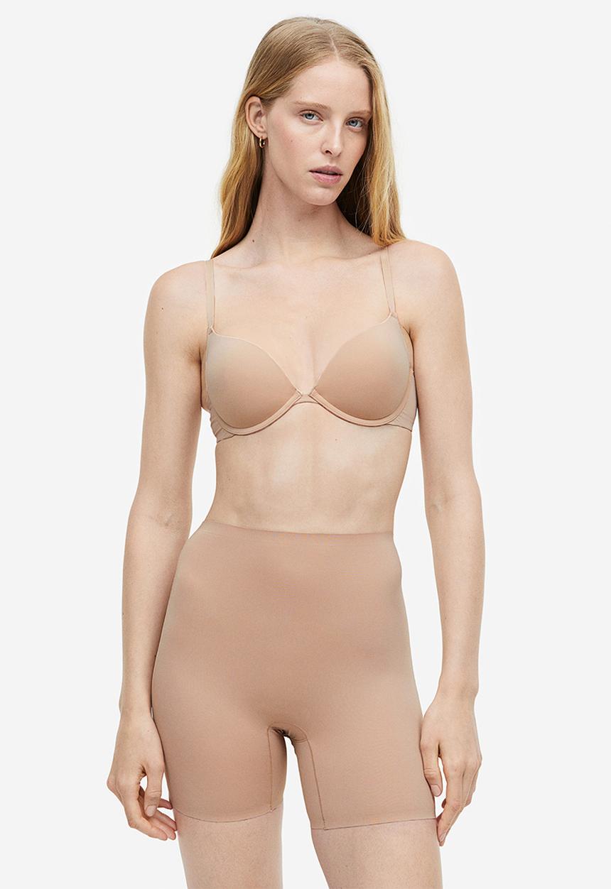 H&M - Microfibre super push-up bra - beige