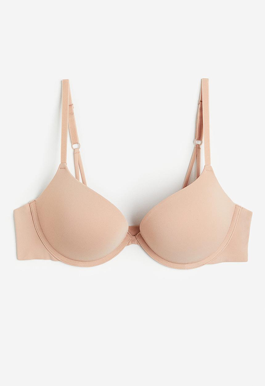 H&M - Microfibre super push-up bra - beige