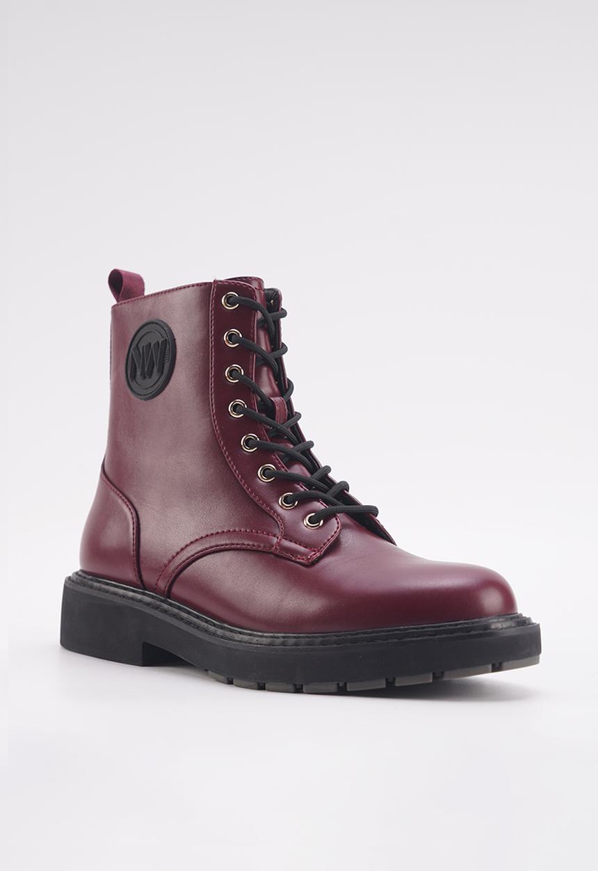 Nine West - Dangie lace up boot - burgundy