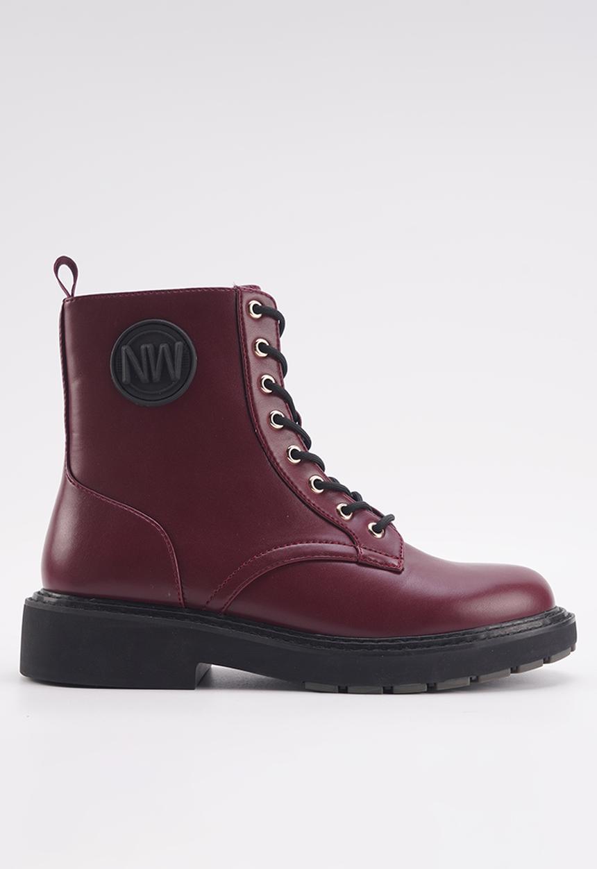 Nine West - Dangie lace up boot - burgundy