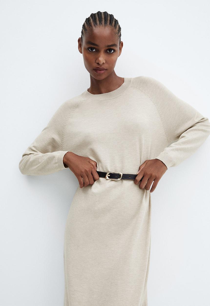 MANGO - Dress Vieira - Light/Pastel Gray