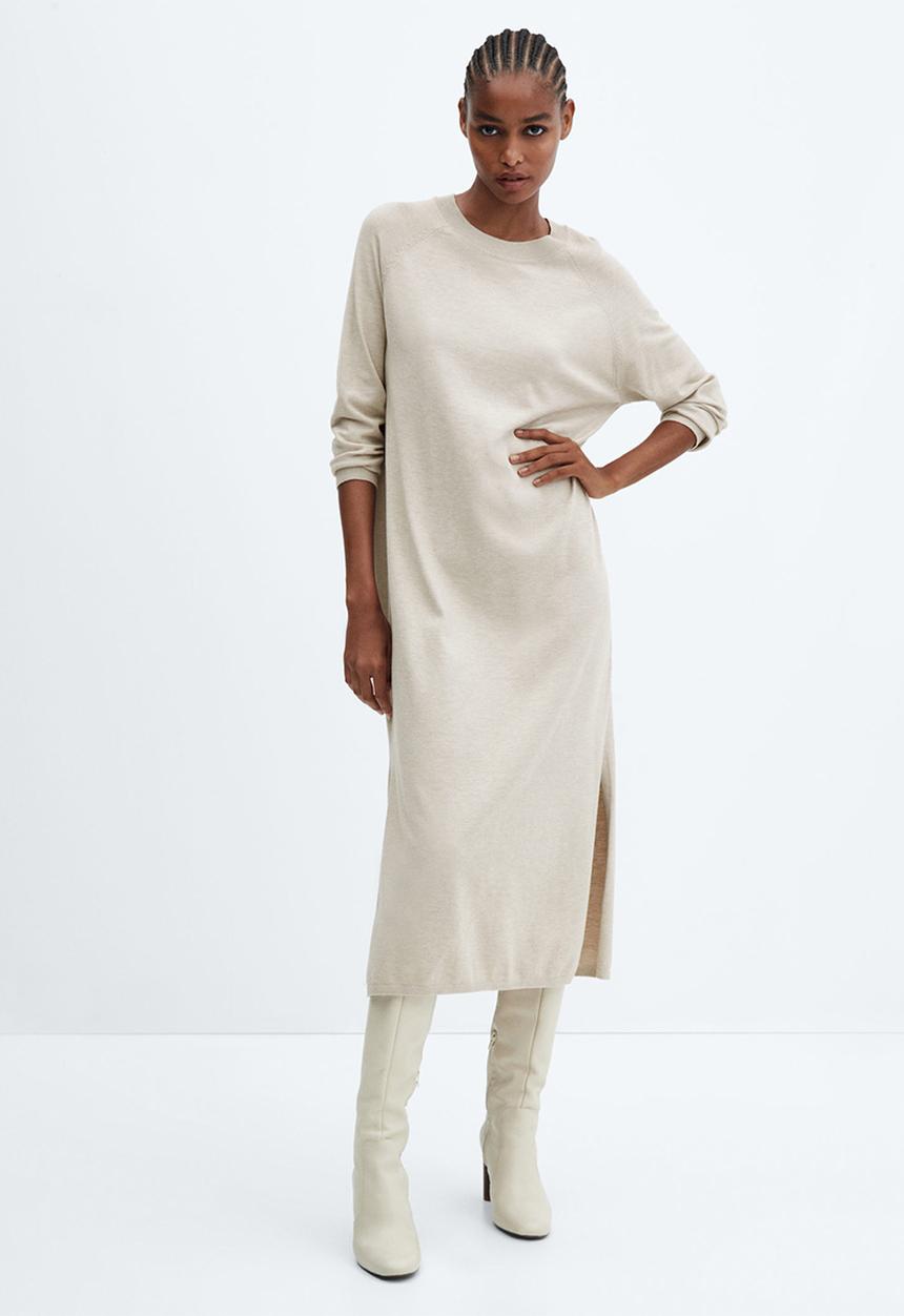 MANGO - Dress Vieira - Light/Pastel Gray