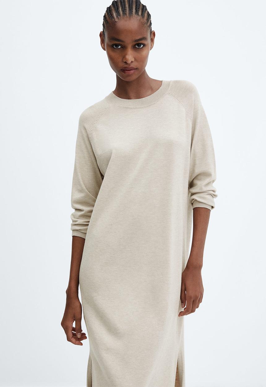 MANGO - Dress Vieira - Light/Pastel Gray