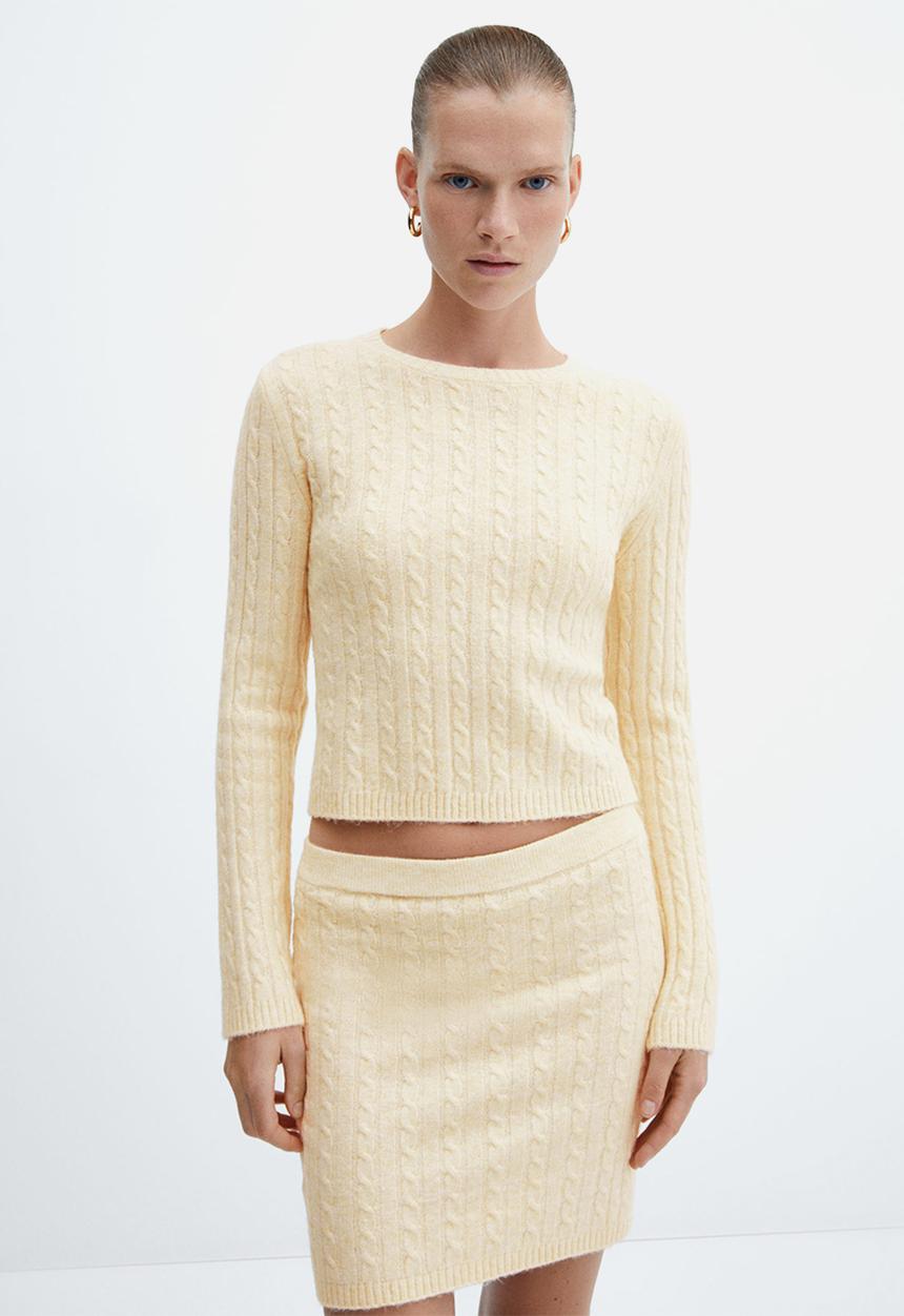 MANGO - Sweater Jaime - Light Pastel Yellow