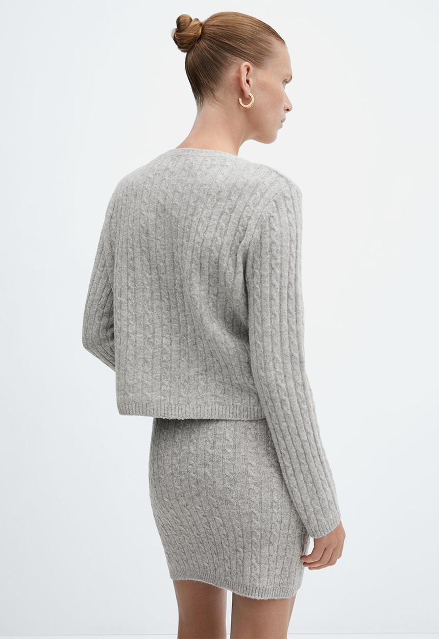 MANGO - Sweater Jaime - Light Pastel Grey