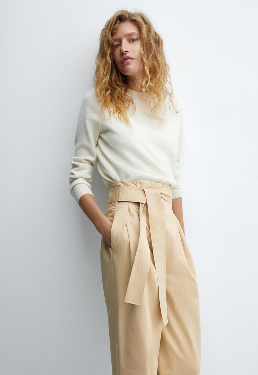 MANGO - Trousers jhonny - light beige