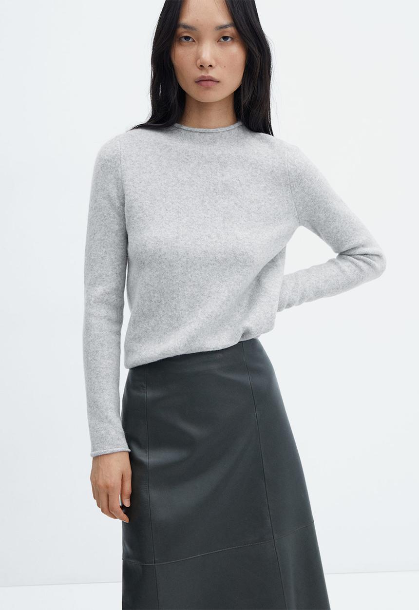MANGO - Sweater seeds - light pastel grey