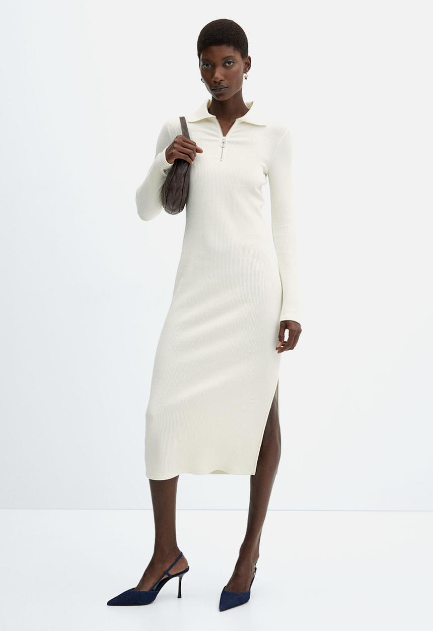 MANGO - Dress Indira - Light Beige