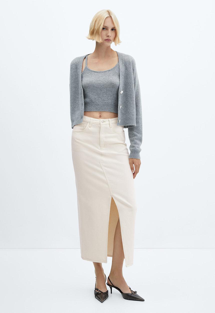 MANGO - Skirt matilda - light beige