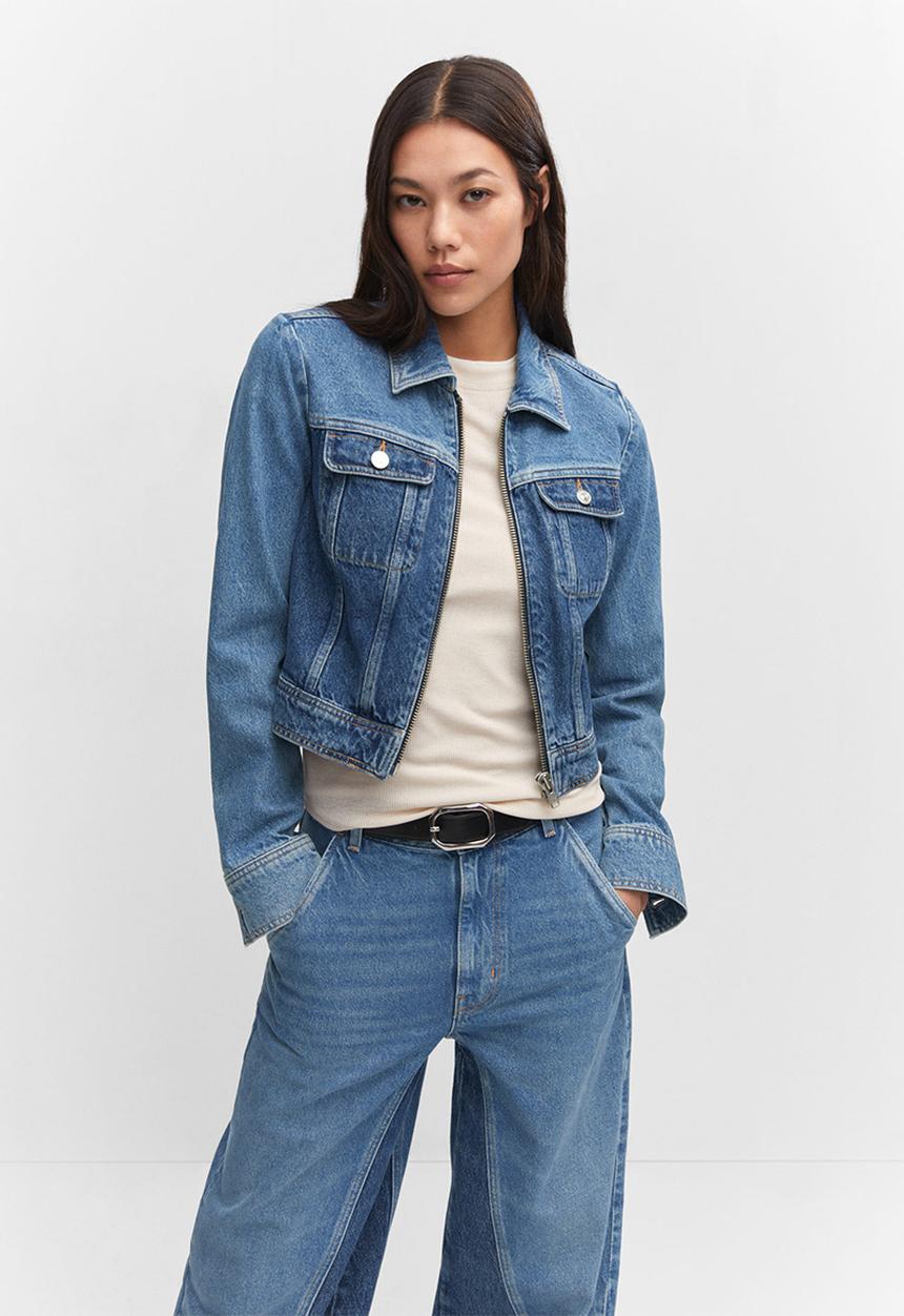MANGO - Jeans laura - open blue