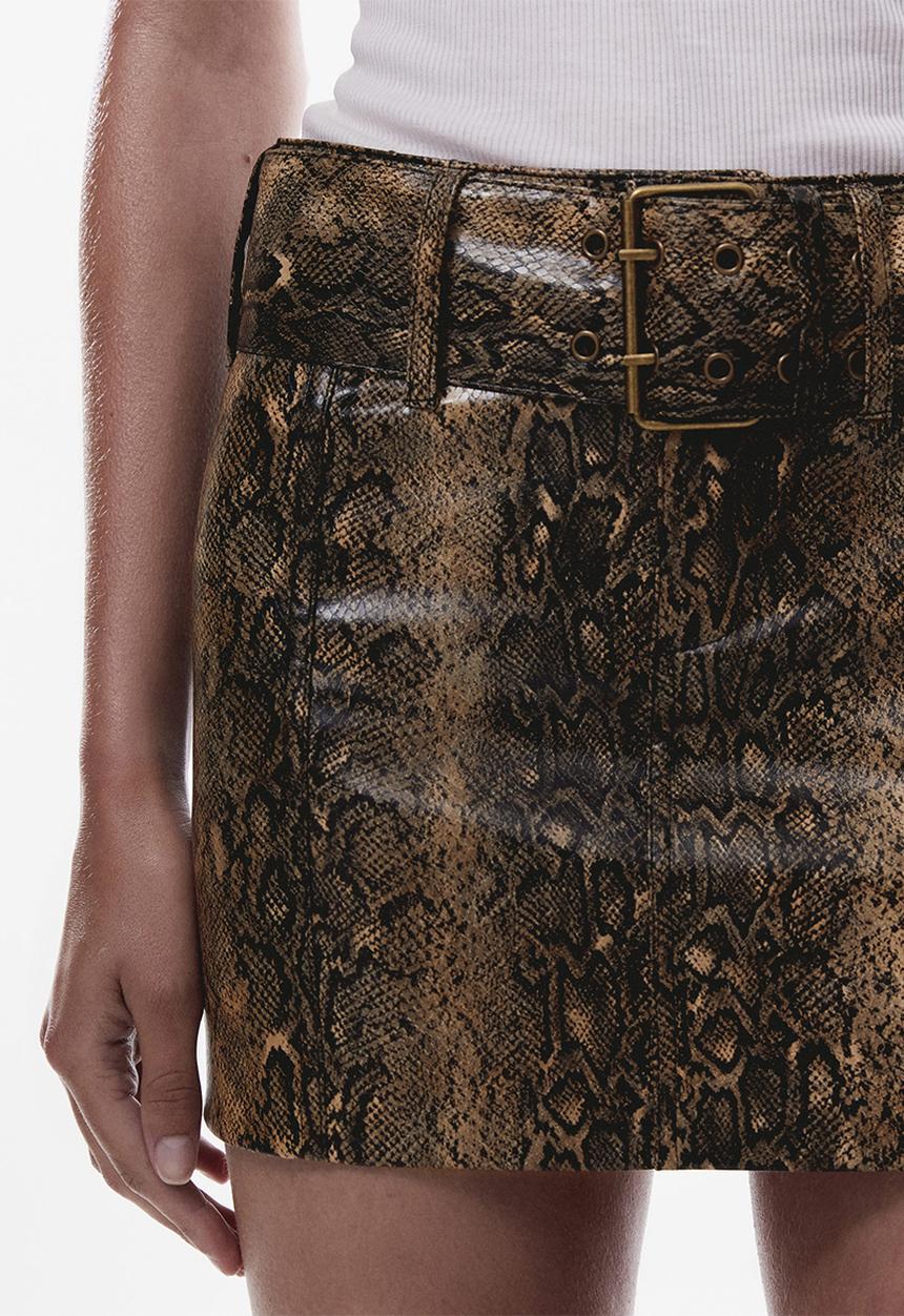 MANGO - Skirt kim - brown