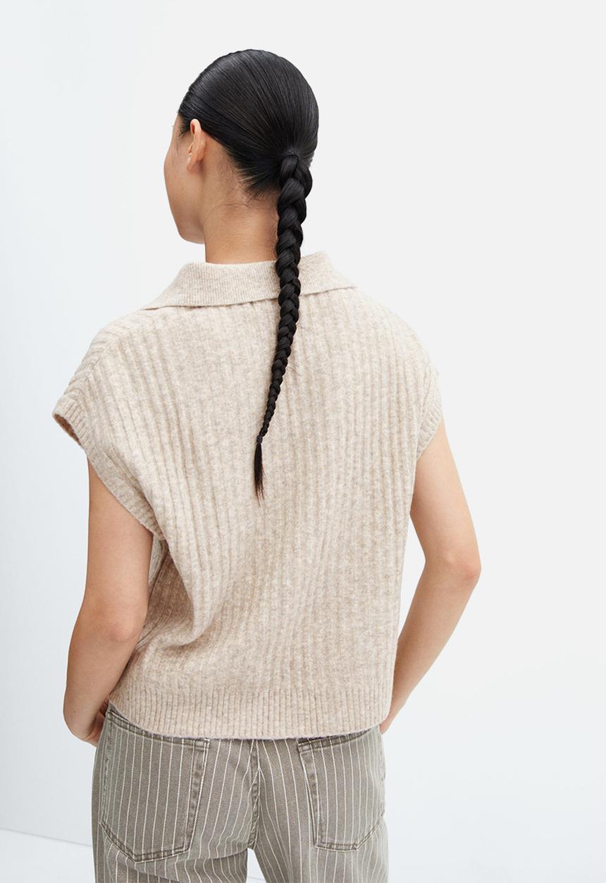 MANGO - Waistcoat bowl - light/pastel gray