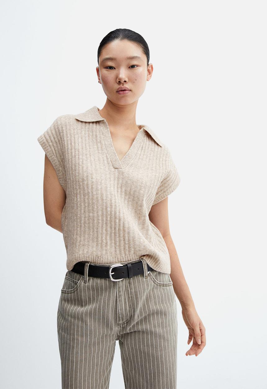 MANGO - Waistcoat bowl - light/pastel gray