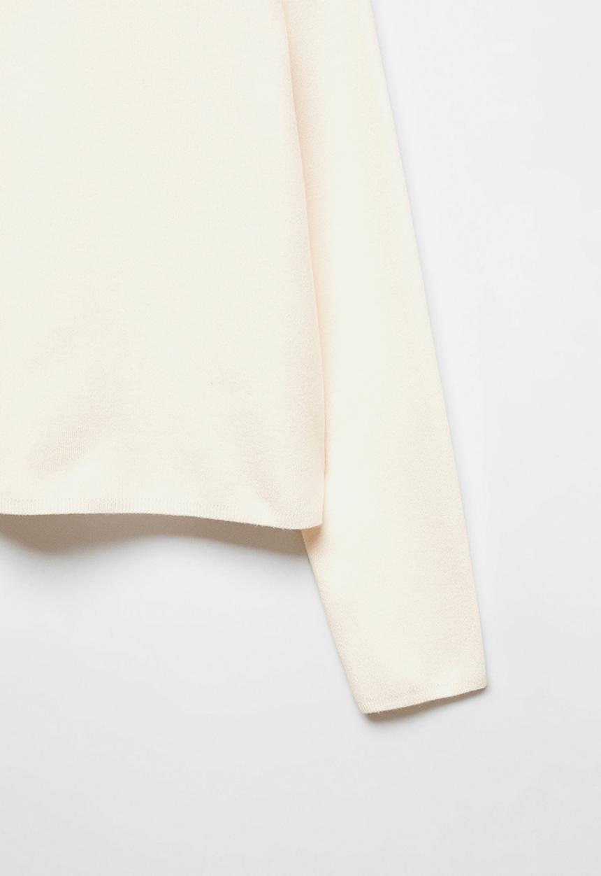 MANGO - Sweater chimney - light beige