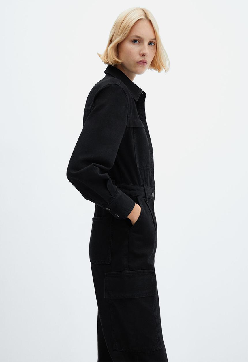 MANGO - One-Piece Suit Ivete - Open Gray