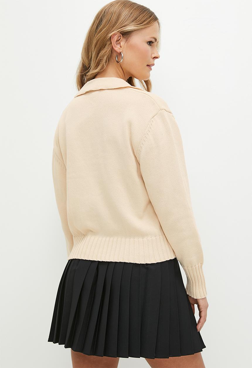 dailyfriday - Collared sweater - ecru