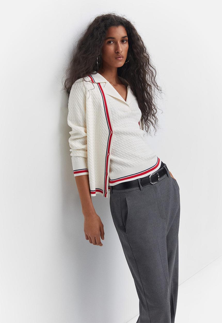 MANGO - Cardigan fantasy - light beige