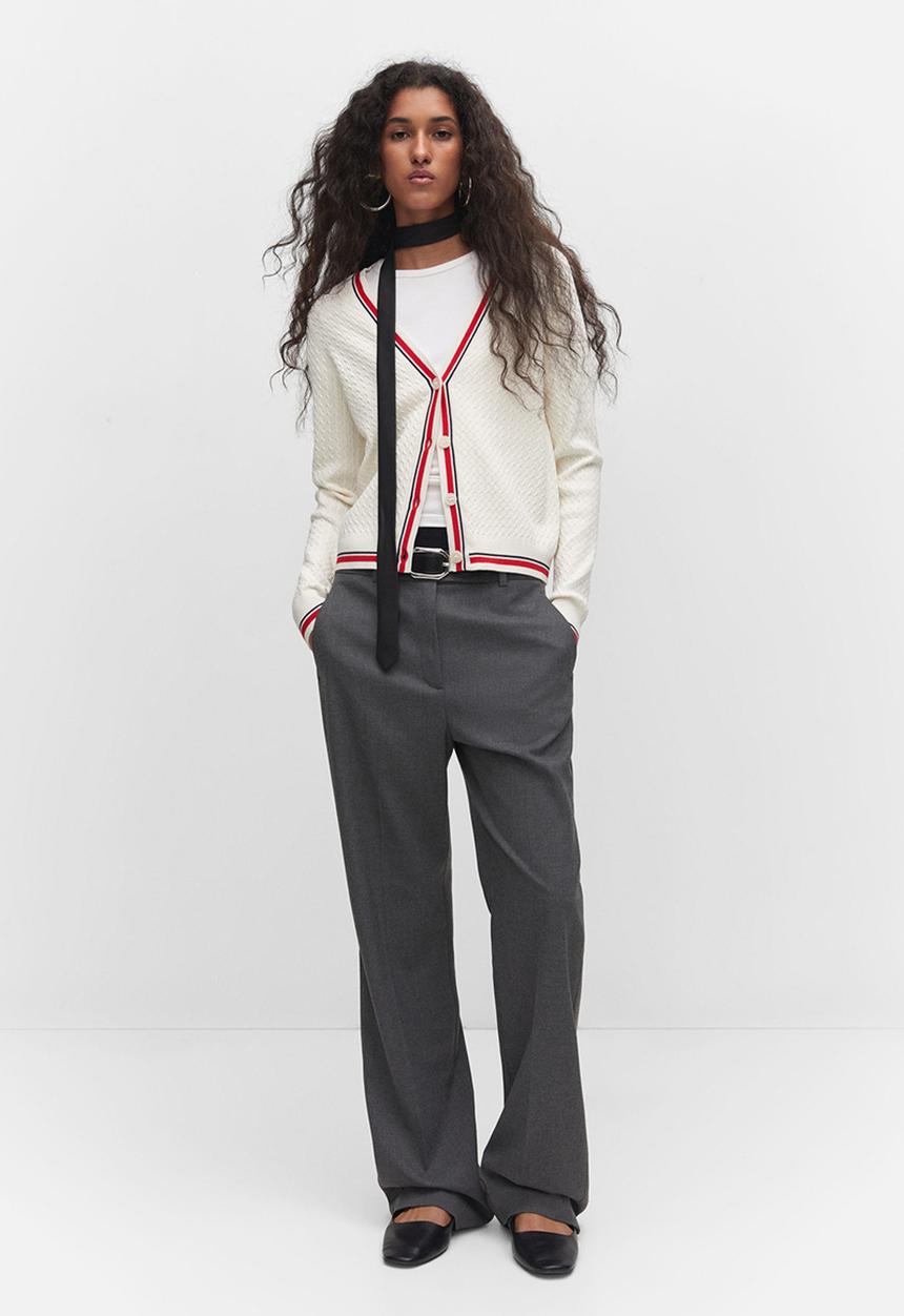 MANGO - Cardigan fantasy - light beige