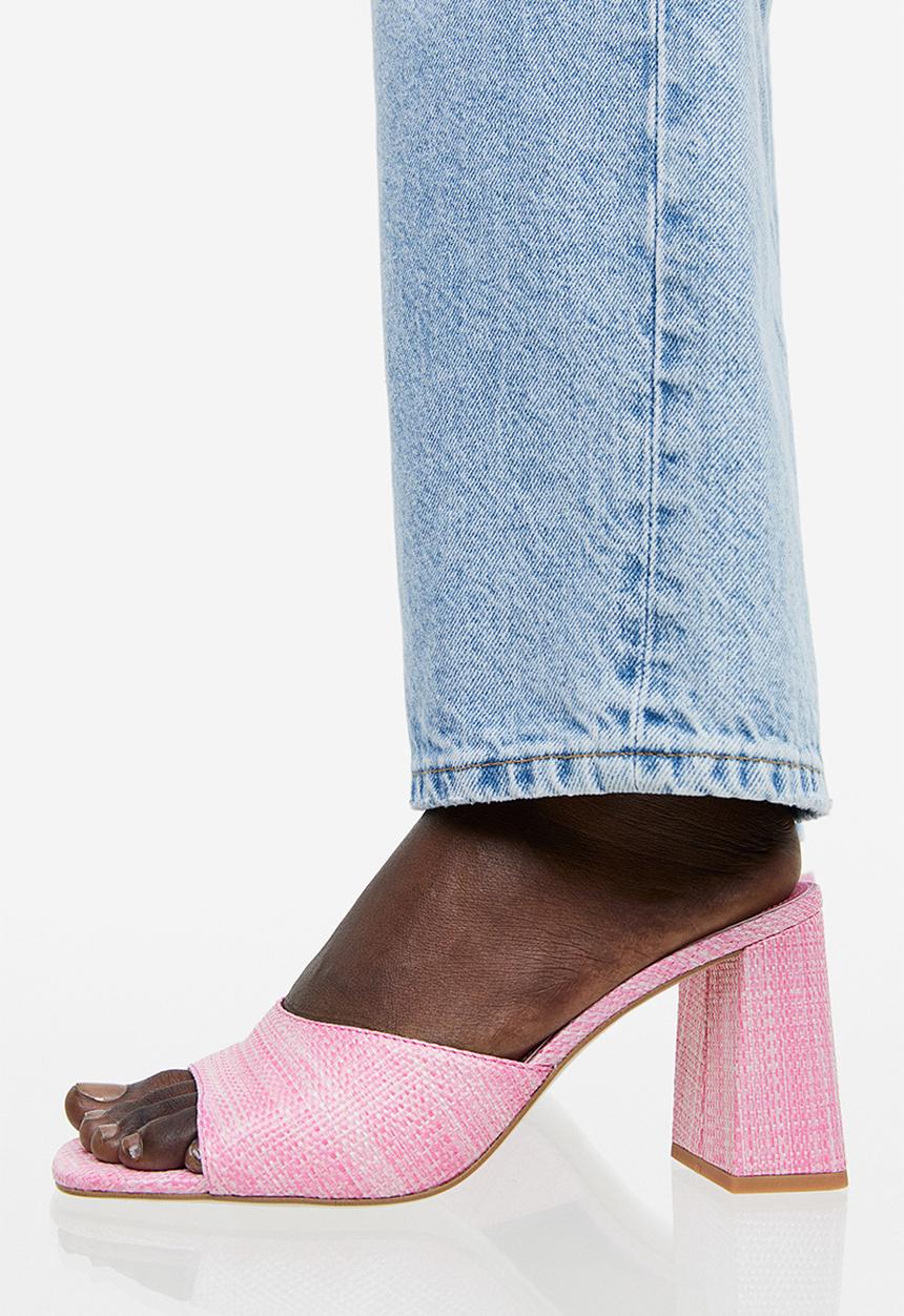 H&M - Straw-look mules - pink