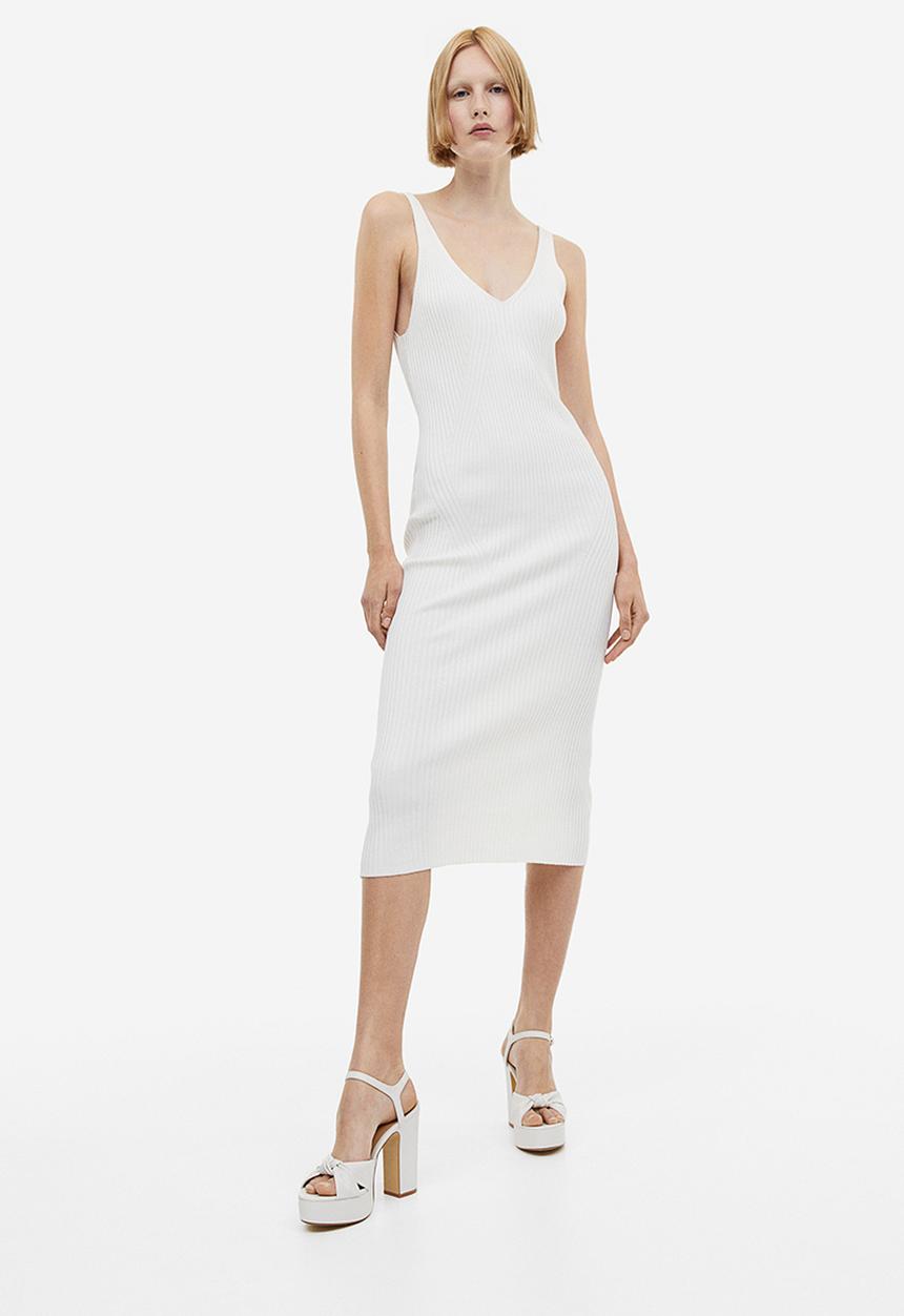 H&M - Knot-detail platform sandals - natural white