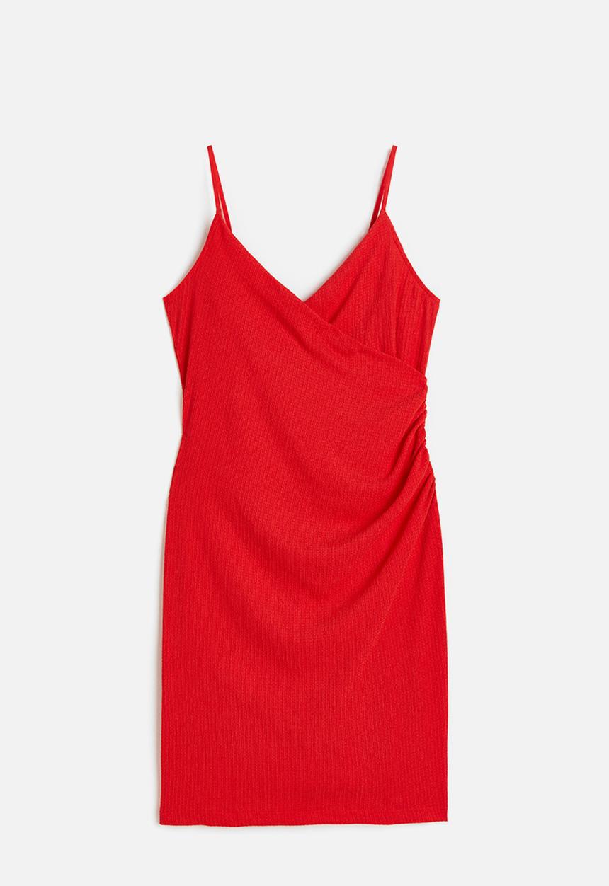 H&M - Draped jersey dress - red