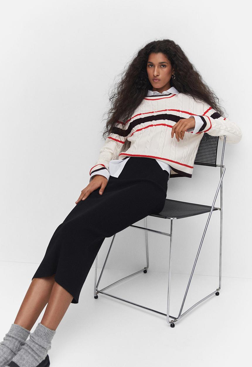 MANGO - Sweater universe - light beige