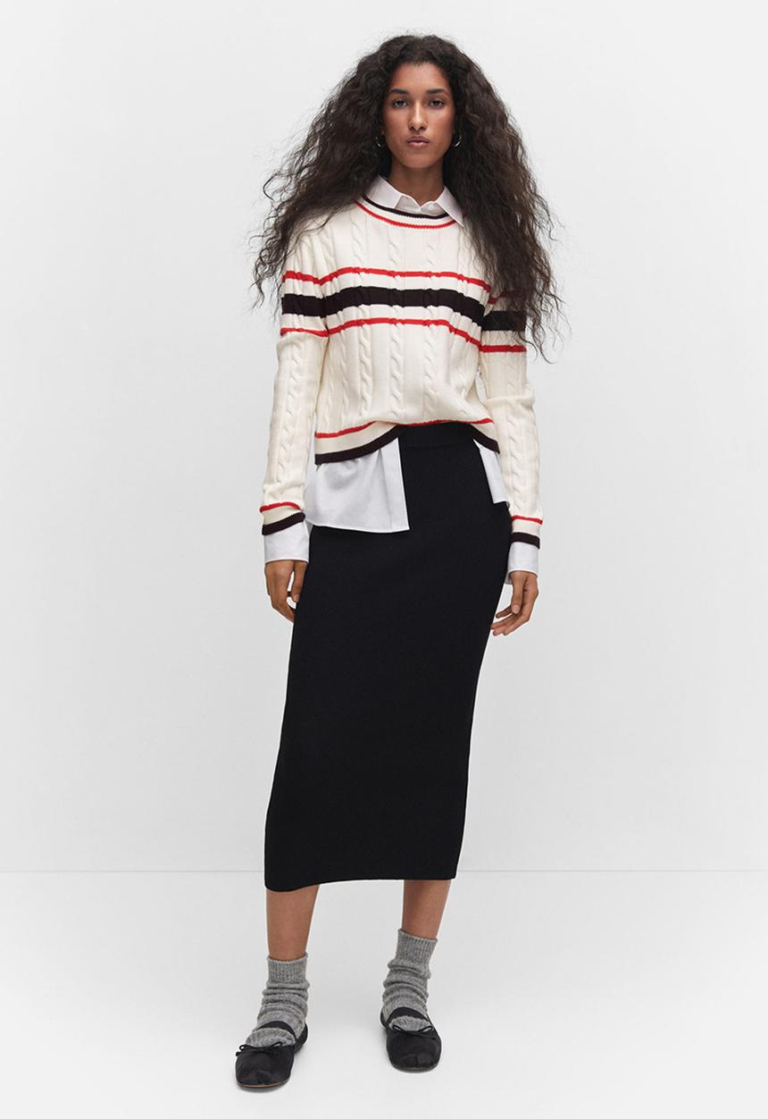 MANGO - Sweater universe - light beige