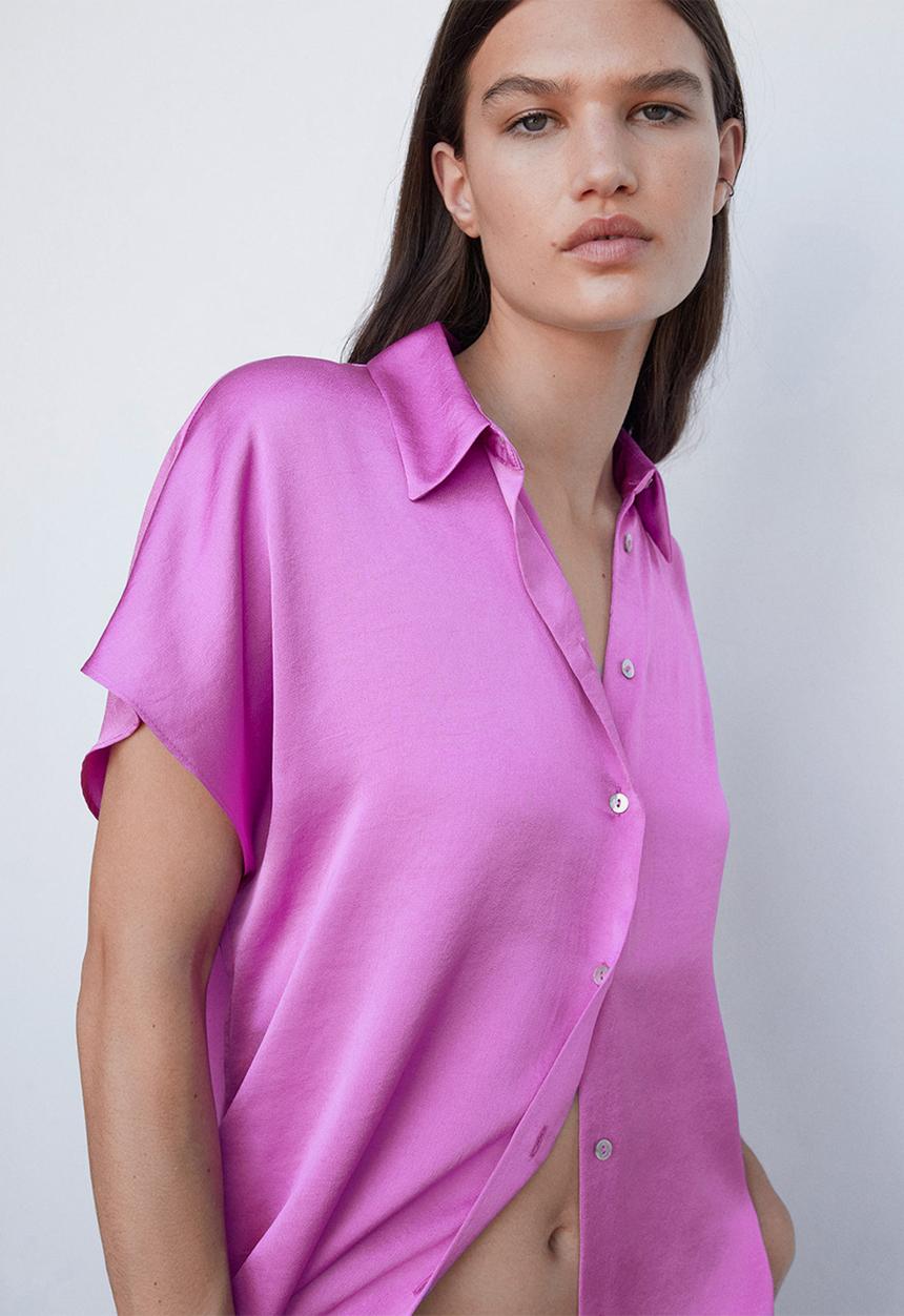 MANGO - Shirt Sason - Pink