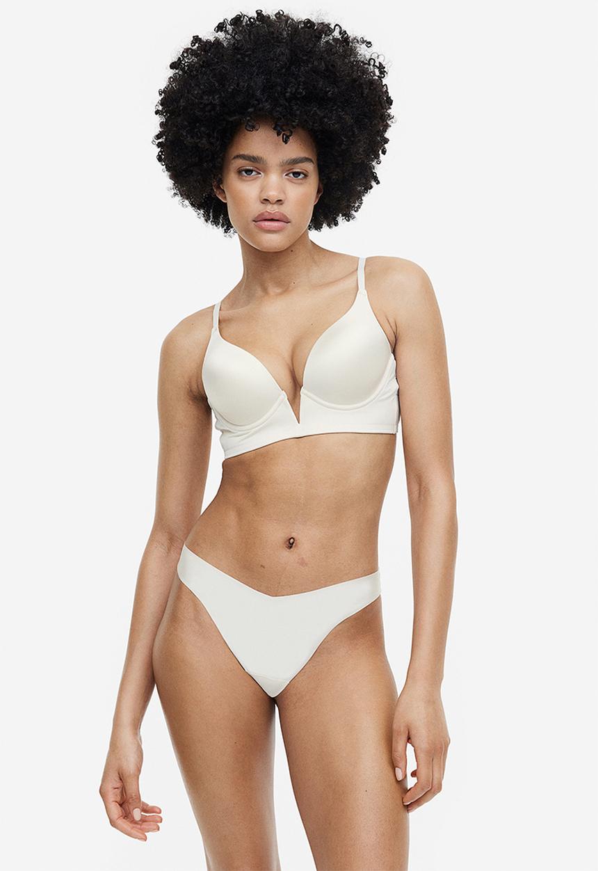 H&M - Microfibre super push-up bra - white