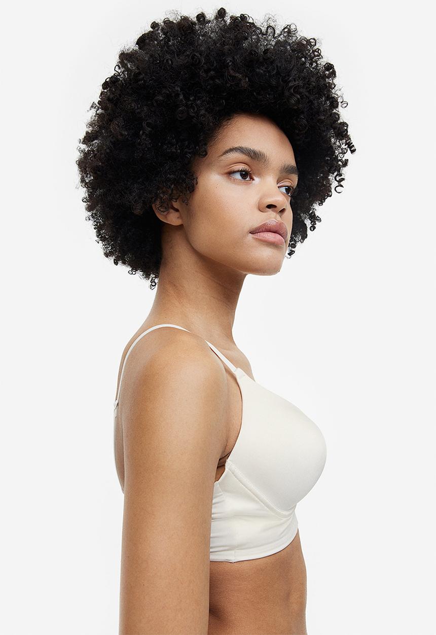 H&M - Microfibre super push-up bra - white