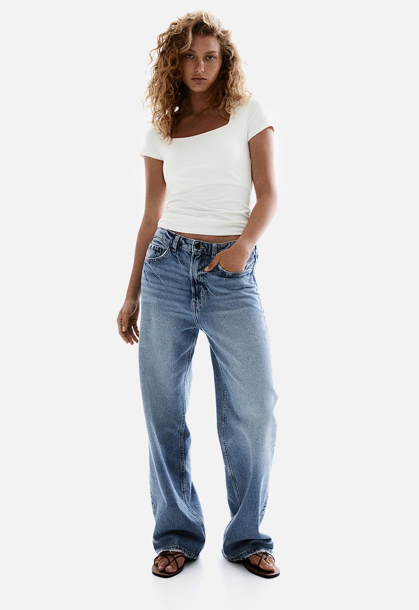 H&M - Square-neck top - white