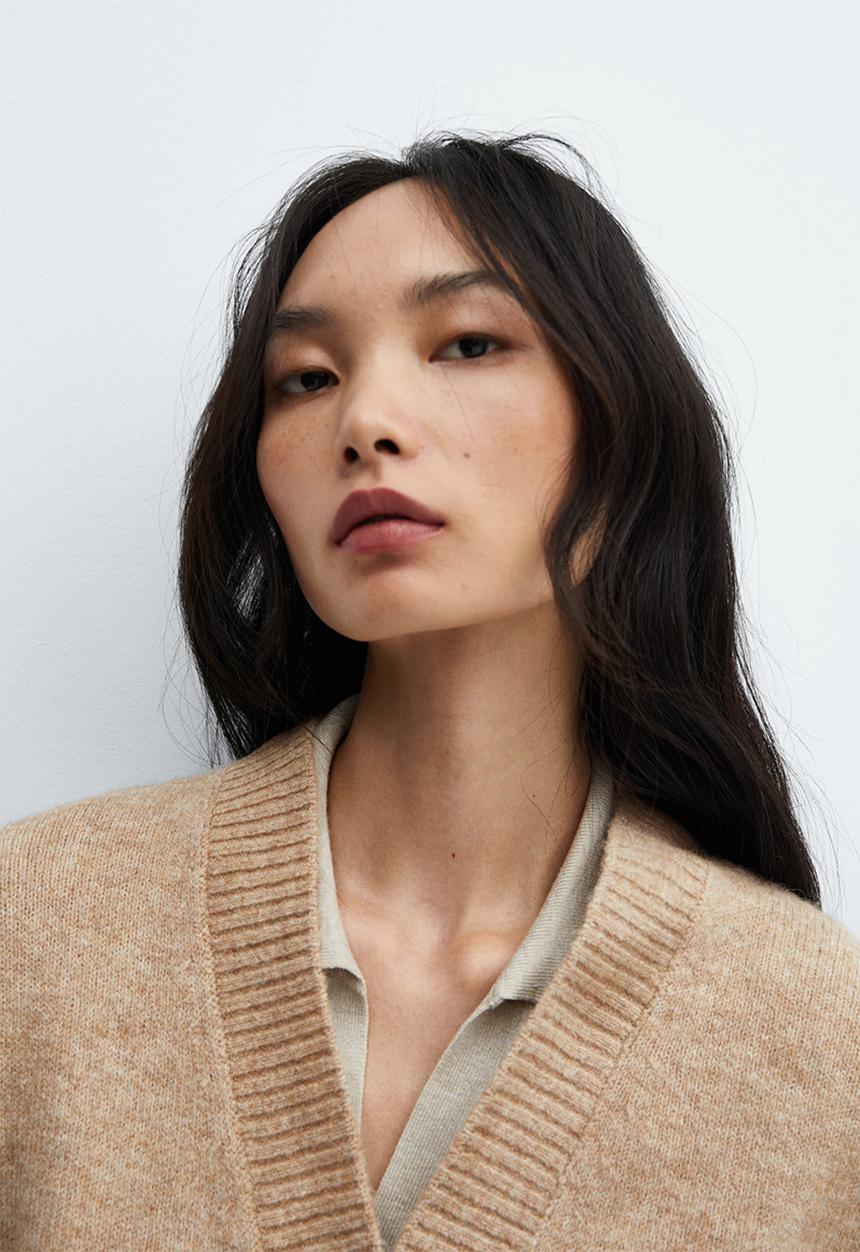 MANGO - Plus Cardigan taldora - beige