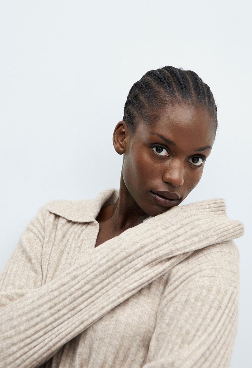 MANGO - Plus sweater bowl - light pastel gray