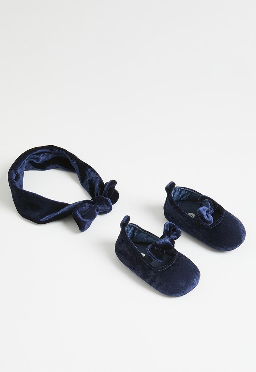 Pop Candy - Ballet pumps and headband set - navy